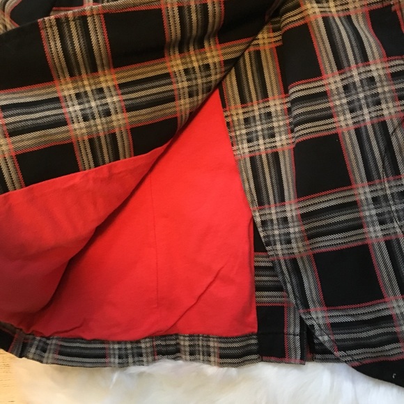 Volcom Plaid Peacoat Jacket Black Red Cotton small - Picture 4 of 8